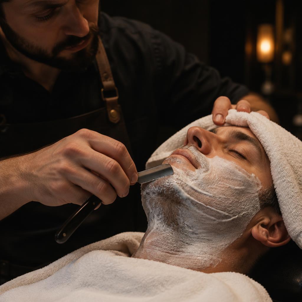 Straight razor shave